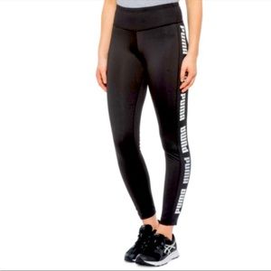 PUMA Black Back & Forth Logo Legging Tight XL